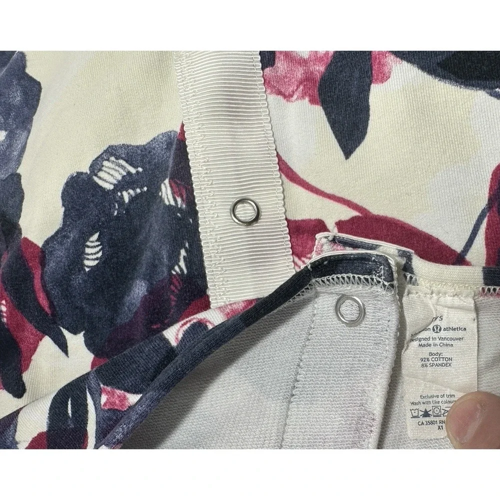 Lululemon Vinyasa Inky Floral Scarf One Size French Terry RARE DESIGN! Preowned